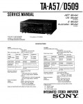 Сервисная инструкция Sony TA-A57, TA-D509