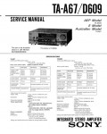 Сервисная инструкция Sony TA-A67 D609