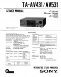 Сервисная инструкция Sony TA-AV431, TA-AV531