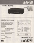 Сервисная инструкция Sony TA-AV490