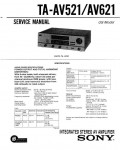 Сервисная инструкция Sony TA-AV521, TA-AV621
