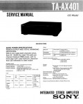 Сервисная инструкция Sony TA-AX401