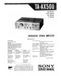 Сервисная инструкция Sony TA-AX500