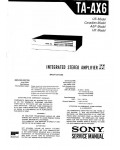 Сервисная инструкция Sony TA-AX6