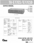 Сервисная инструкция SONY TA-E77ES, E77ESD