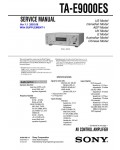 Сервисная инструкция Sony TA-E9000ES