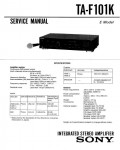 Сервисная инструкция Sony TA-F101K