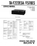 Сервисная инструкция Sony TA-F222ESA, TA-F570ES