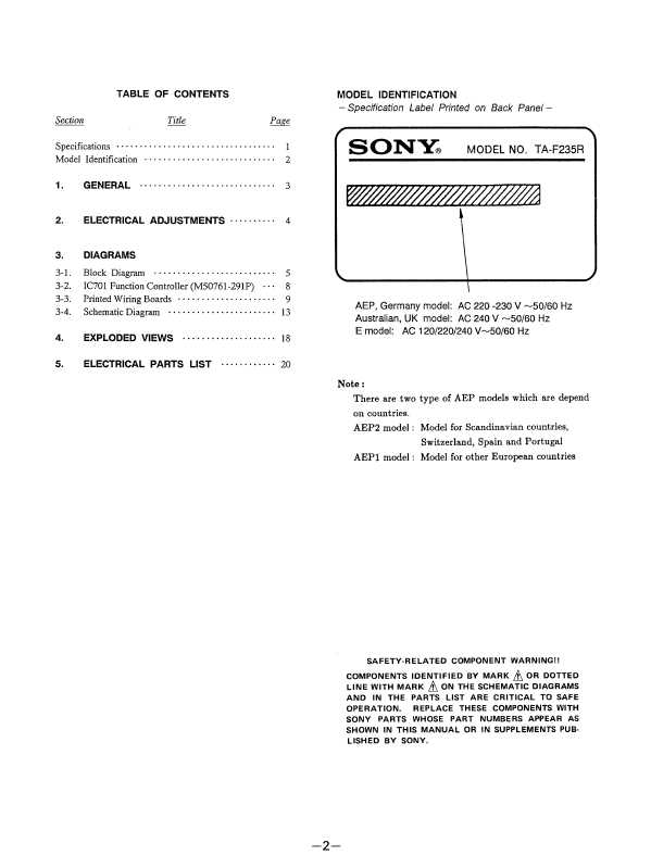 Сервисная инструкция Sony TA-F235R