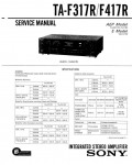 Сервисная инструкция Sony TA-F317R, TA-F417R