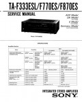 Сервисная инструкция Sony TA-F333ESL, TA-F770ES, TA-F870ES