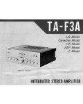 Сервисная инструкция Sony TA-F3A
