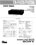 Сервисная инструкция Sony TA-F420, TA-F420A