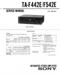 Сервисная инструкция Sony TA-F442E, TA-F542E
