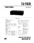 Сервисная инструкция Sony TA-F461R