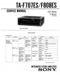 Сервисная инструкция Sony TA-F707ES, TA-F808ES
