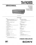 Сервисная инструкция Sony TA-FA30ES