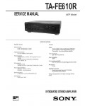 Сервисная инструкция Sony TA-FE610R