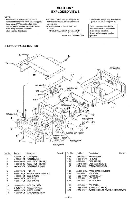 Сервисная инструкция Sony TA-FE710R, TA-FE910R