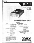 Сервисная инструкция Sony TA-P7F
