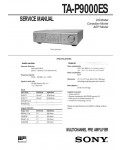 Сервисная инструкция Sony TA-P9000ES