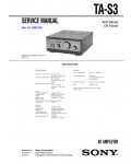 Сервисная инструкция Sony TA-S3 (MHC-S3)