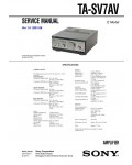 Сервисная инструкция Sony TA-SV7AV (MHC-SV7AV)