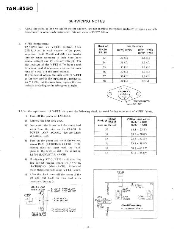 Сервисная инструкция Sony TAN-8550