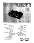 Сервисная инструкция Sony TC-153SD