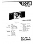 Сервисная инструкция Sony TC-270