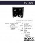 Сервисная инструкция Sony TC-399