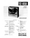 Сервисная инструкция Sony TC-458