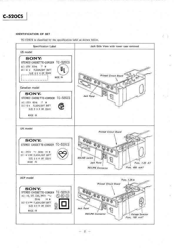 Сервисная инструкция Sony TC-520CS