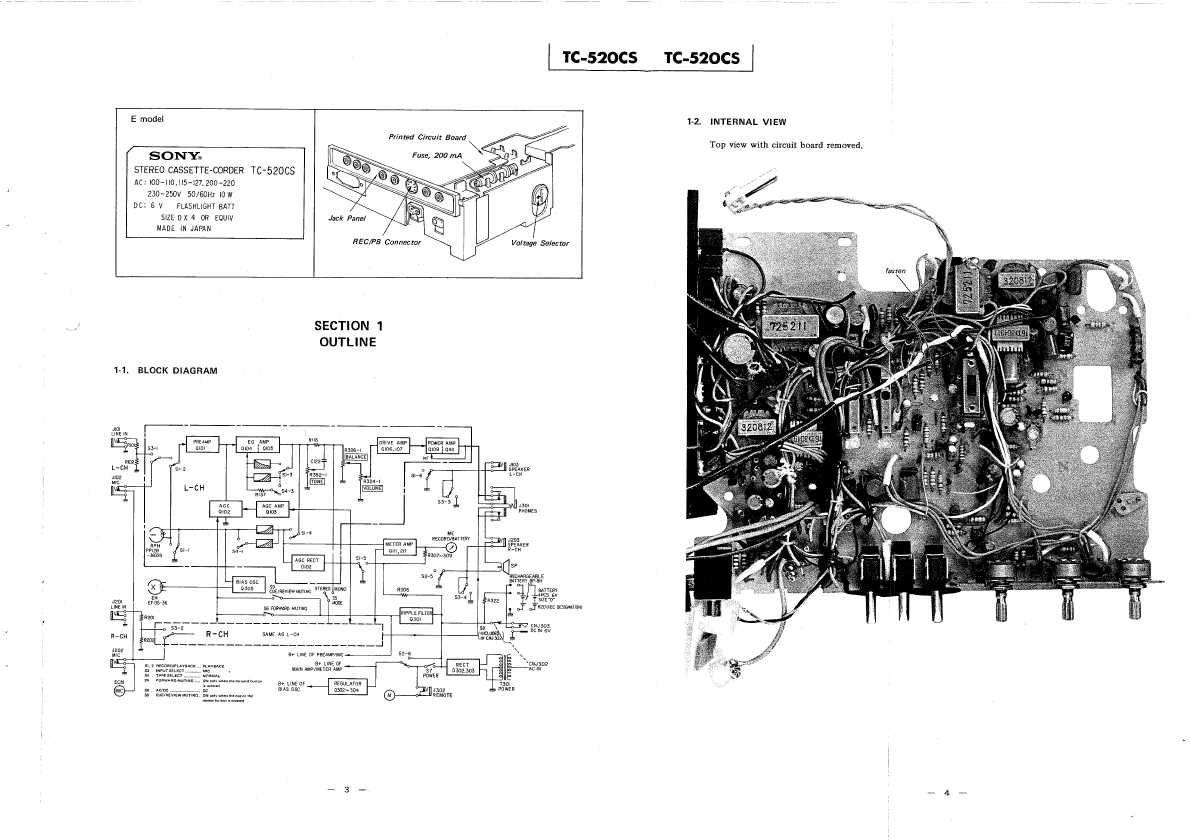 Сервисная инструкция Sony TC-520CS