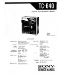 Сервисная инструкция Sony TC-640