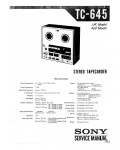 Сервисная инструкция Sony TC-645