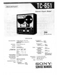 Сервисная инструкция Sony TC-651