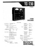 Сервисная инструкция Sony TC-730