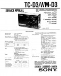 Сервисная инструкция Sony TC-D3, WM-D3