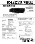 Сервисная инструкция Sony TC-K222ESA, TC-K890ES
