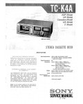 Сервисная инструкция Sony TC-K4A