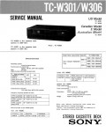 Сервисная инструкция Sony TC-W301, TC-W306