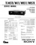 Сервисная инструкция Sony TC-W370, TC-W411