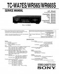 Сервисная инструкция Sony TC-WA7ES, TC-WR565, TC-WR665S