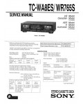 Сервисная инструкция Sony TC-WA8ES, TC-WR765S