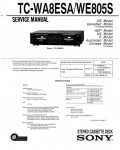 Сервисная инструкция Sony TC-WA8ESA, TC-WE805S