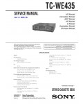 Сервисная инструкция Sony TC-WE435