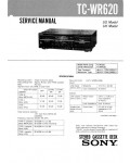 Сервисная инструкция Sony TC-WR620