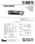 Сервисная инструкция Sony TC-WR670