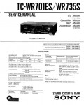 Сервисная инструкция Sony TC-WR701ES, TC-WR735S